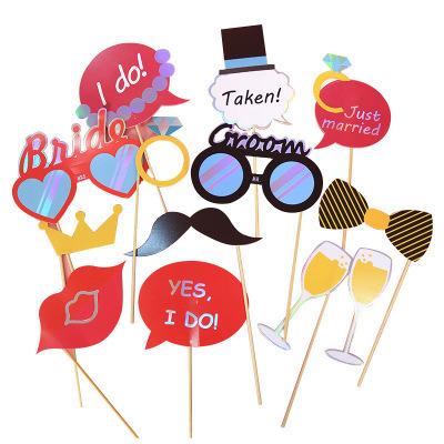 China Cheap Paper Factory Price Wedding Shower Photo Props For Bridal Party Selfies In Assorted Designs for sale