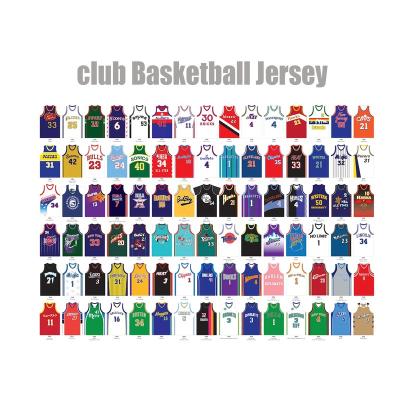 China Wholesale Newest Antibacterial Running Quality Great Style All Team Suit Season Retro League Club Embroidery Basketball Uniform Tank Top for sale