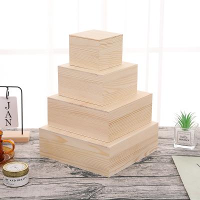 China Unfinished Wooden Box for Crafts wood gift box wholesale for sale