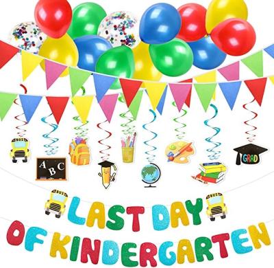 China Kindergarten Graduation Party Decorations Last Day of Kindergarten Banner kindergarten supplies for sale