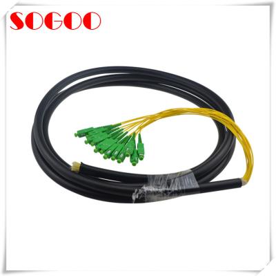 China 5.0mm Durchmesser-Faser-Flecken-Kabel-im Freien gepanzerte Lichtwellenleiter-Schwarz-Farbe zu verkaufen