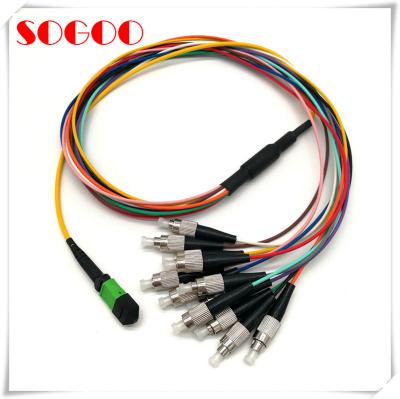 Cina 12 cavo di toppa di fibra ottica di sblocco 3.0mm del centro MTP in vendita