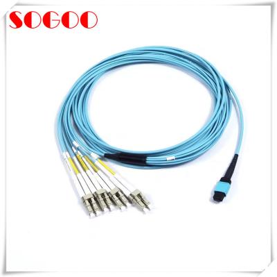 China MPO - Faser-Ausbruch-Kabel LC Om3 8 Kern-40G zu verkaufen