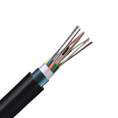 China OM4 12 24 cables acorazados al aire libre del remiendo de la fibra del filamento PE en venta