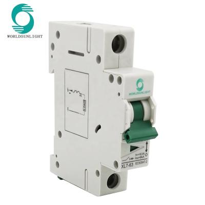 China Factory price XL7-63 DC 250V 20AMP ​​6kA 1P miniature single pole polarity DC circuit breaker mcb non circuit breaking for sale