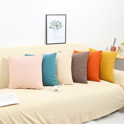 China 2022 New Stripes Viable Cushion Covers 18x18 Inch Simple Soft Velvet Sofa Bed Luxury Cushion Covers Home Decorative for sale