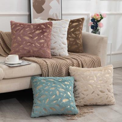 China Soft Plush Tanning Cushion Covers Double Sided PV Shear Decorative Tile Covers Cushion Cases Sofa Car Cheap Pillowcase for sale