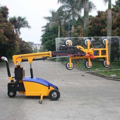 China Building Material Shops Multi Function Window Hoist Vacuum Push Lift Glass Trolley for sale