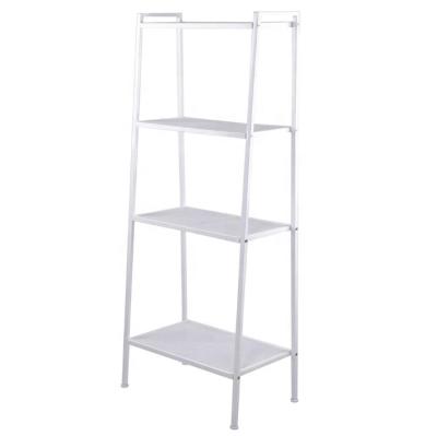 China Sustainable Home Storage Organizer Flower Shelf Plant Display Rack 4 Shelf Ladder Bookcase for sale