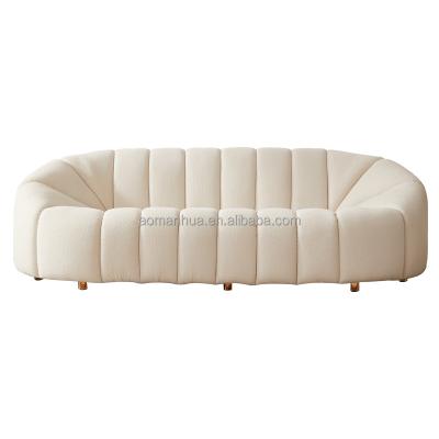 China Modern Nordic Modern Style Minimalist Couch Set Velvet Seat Family Sofa Fabric High Density Foam Relaxing Tufted Sofa for sale