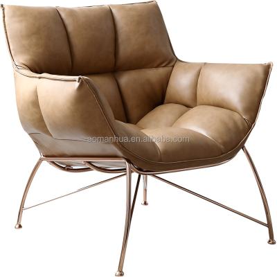 China Modern Industrial Style Leisure Chair Leather Style Back Armchair Metropolitan Upholstered Lounge Lounge Chair for sale