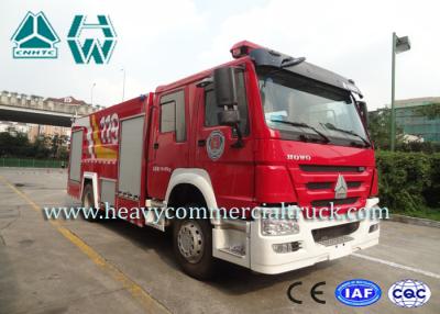 China 4X2 Howo Water Foam Fire Engine Vehicle With Anti Slip Handrails for sale