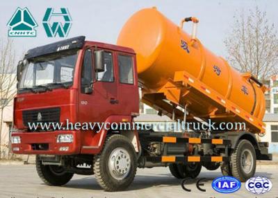 China 15 CBM High Pressure Sewage Suction Trucks , 336 HP RHD Septic Tank Truck for sale