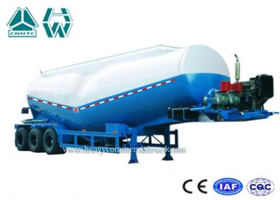 China De Tank Semi Aanhangwagen van het vervoer Bulkcement met 45Kw-Dieselmotor, Aluminiumlegering Te koop