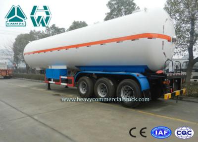 China White Color LPG Semi Trailer , Propane Transport Trailers With Tri Axle for sale