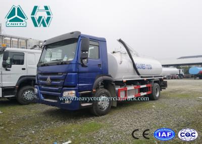 China Environmental Vacuum Sewage Suction Trucks , HOWO 4 x 2 Sewer Cleaning Truck for sale