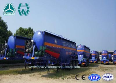 China Tri Axle Dry Bulk Cement Tank Semi Trailer 30 Tons Heavy Capacity V Type for sale