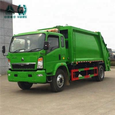 China HOWO 4x2 10 CBM Garbage Compactor Trucks For Waste Collection 78500X2400X3150 for sale