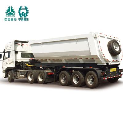 China Hydraulic System Side Tipper Trucks , Tipping Chassis Trailers 40T Payload for sale