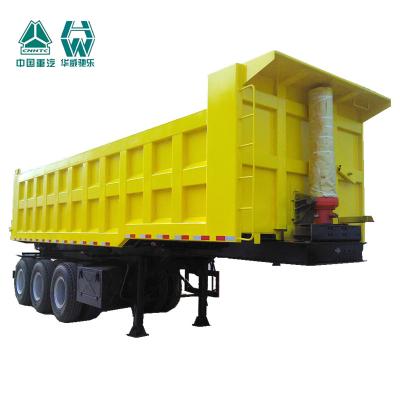 China Mechanical Suspension Tipper Truck Trailer / Leaf Spring Grain Tipper Trailer for sale