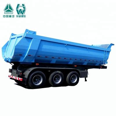 China Multi Color Steel Tipping Trailer / High Strength 3 Axle Tipper Trailer for sale