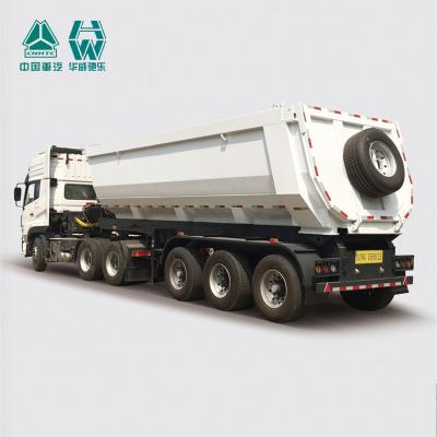 China FUWA 13T Axle Bulk Tipper Trailer , Full Braking Semi Dump Trailers for sale