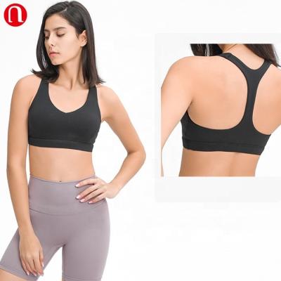 China Luluyun breathable high qualitysports high impact removable compression padded sports bra gym fitness sportswear workout wear for sale