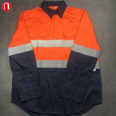 China 3M Tape 8903 Cotton Reflective 100% Reflective Safety Shirt With Long Sleeve for sale