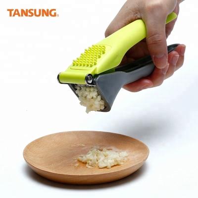 China Viable Hot Selling Stainless Steel Garlic Press Handle Garlic Press Stainless Steel Ergonomic Kitchen Instruments for sale