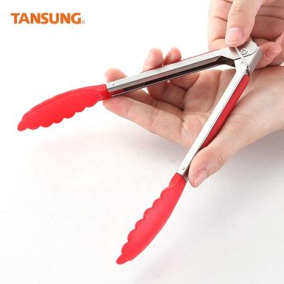 China Viable Wholesale Heat Resistant Cooking Tools GRILL Nylon Tongs Mini Food Kitchen Tongs for sale