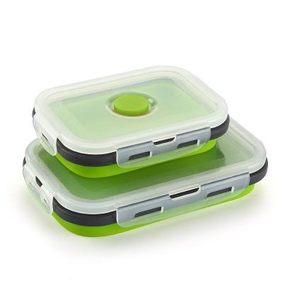 China Collapsible To Save Space 4 Pcs Food Grade Silicone BPA Free Foldable Microwave Heated Food Bowl Wholesale for sale