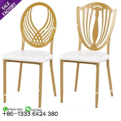 China Modern Wholesale Round Back Weddings Banquet Dining Metal Phoenix Chiavari Chair With Seat Pad for sale