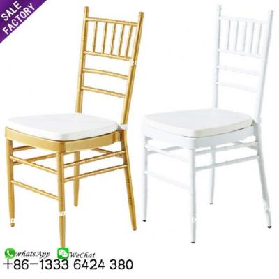 China Modern quality banquet furniture white metal tiffiny chairs wedding for event for sale