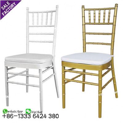 China Modern Top Selling White Stackable Metal Wedding Chairs For Wedding Reception for sale