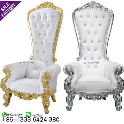 China Factory Price Lover Modern Wholesale Luxury Velvet Seat Royal King Throne Sofa Chair for sale