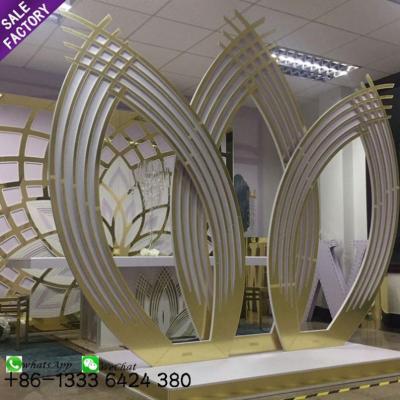 China Wedding Foshan China Gold Wedding Event Backdrop Design For Party To Wedding for sale