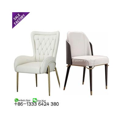 China Other Indoor Furnitur Customizable Simple Creative Cream White Modern Legs Metal Dining Chair for sale