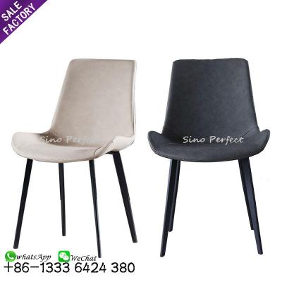 China Other Furniture Wholesale Indoor Home Restaurant Leather Modern Luxury Nordic White Black Dining Chairs for sale