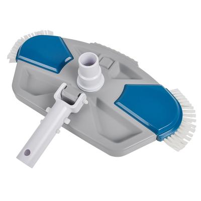 China Easy Mount New Brand Swimming Pool Accessories Of Wall Floor Cleaning Vacuum Cleaner Brush Head With Side Brush for sale