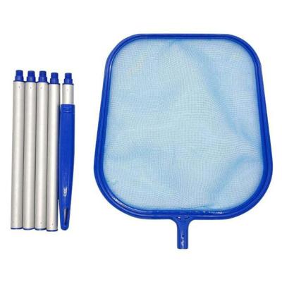 China Durable Heavy Duty Aluminum Handle Spa And Pool Rake Sheet Fine Mesh Skimmer for sale