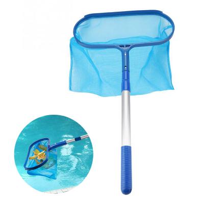 China Durable Heavy Duty Pool Leaf Rake Pool Leaf Skimmer With Telescopic Pole for sale