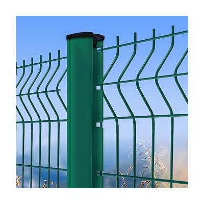 China Easily Assembled Easy Installation garden security perimeter 3d curved iron wire mesh fence peach shape post fencing for sale