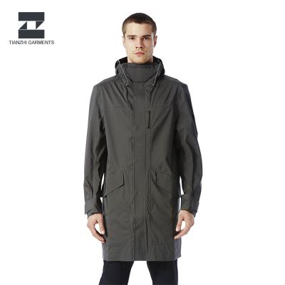 China Latest Design Mens Anti-Shrink Quality Cotton Thicken Warm Wind Ditch Fitted Coat for sale