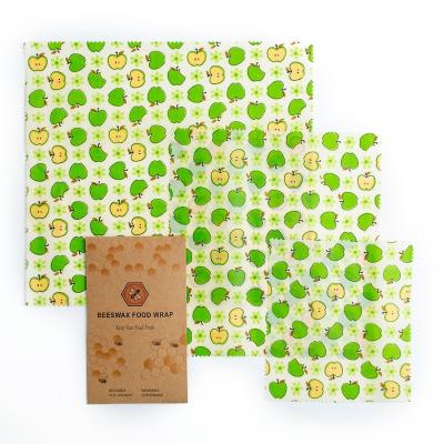 China Organic Reusable Beeswax Food Wraps Eco Friendly Biodegradable Washable Reusable Family Eco Friendly Kitchen Making for sale