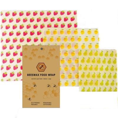 China Sustainable Manufacturing Amazon Beeswax Food Storage Beeswax Hot Selling Eco Friendly Reusable Wrap for sale