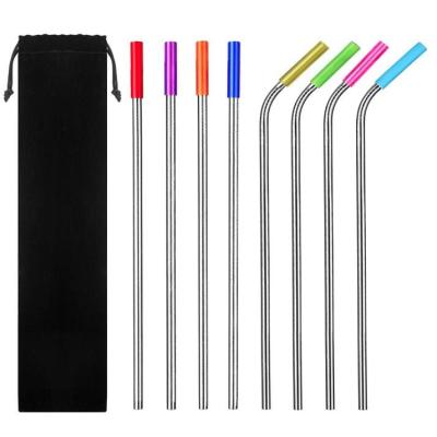 China Viable Factory Logo Customize 304/316 Stainless Steel Metal Drinking Straw With Brush Cleaners for sale