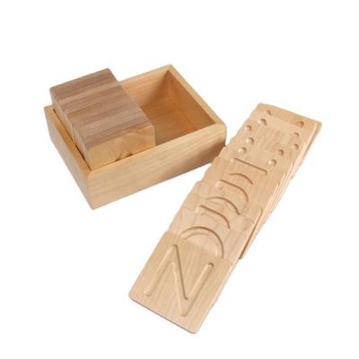 China Best Early Education Children Learning Toy Cognitive English Letters Wooden Alphabet Blocks for sale