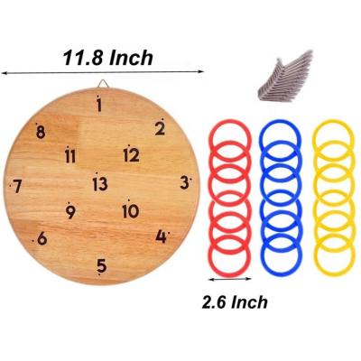 China High Quality Wooden Entertainment Ring Toss Ring Toss Game On The Wall Outdoor Game School Wrongful Absence Board for sale