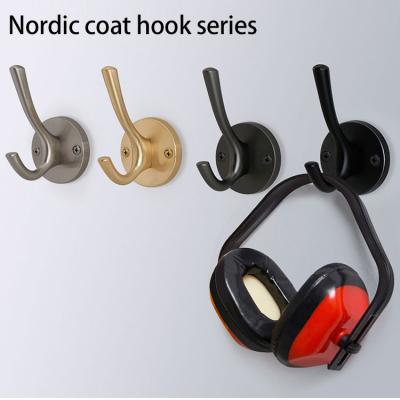 China Modern Wall Recessed Clothes Hang Decorative Zinc Alloy Metal Hooks For Strong Hanger for sale