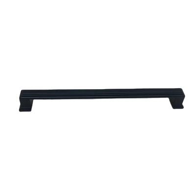 China Modern Square-Shape Aluminum Handle For Furniture Kitchen Drawer Cabinets Handle Black Modern Elegant for sale